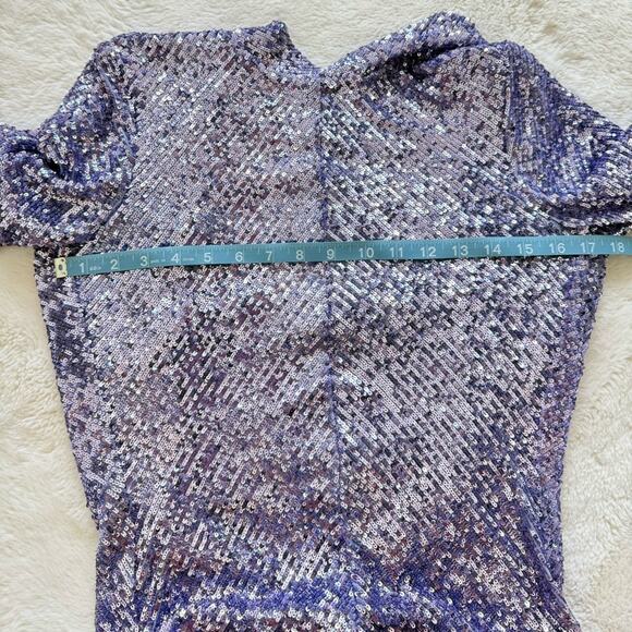 NAEEM KHAN Strong-Shoulder Sequin Gown size 6 US Retail 8000$ Authentic - Picture 9 of 11